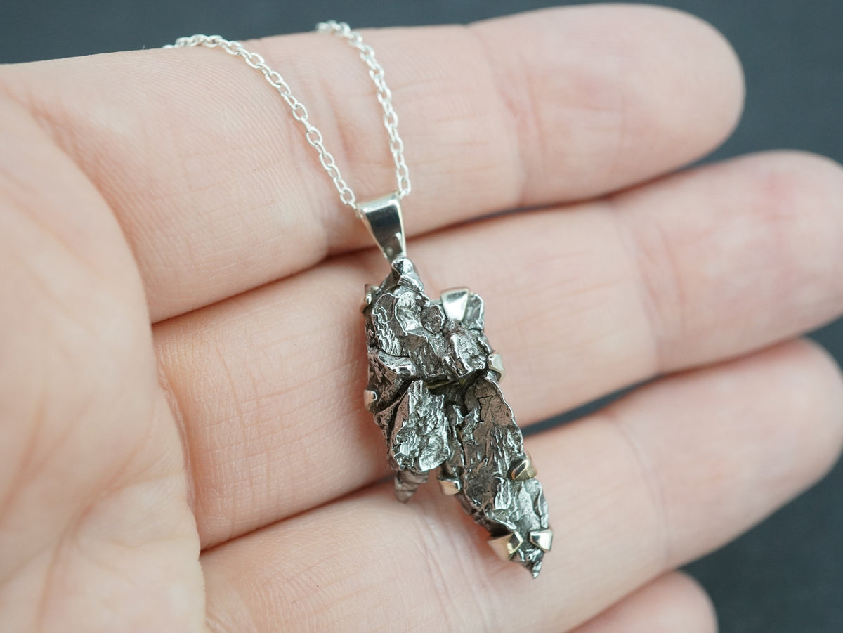 Meteorite Sterling Silver Pendant