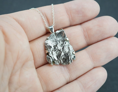 Meteorite Sterling Silver Medium Pendant