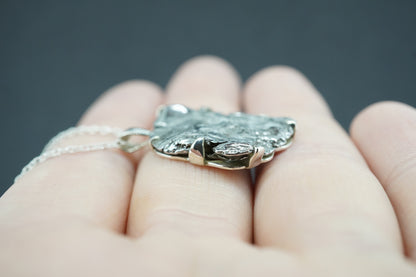 Meteorite Sterling Silver Medium Pendant