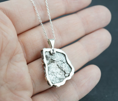 Meteorite Sterling Silver Medium Pendant