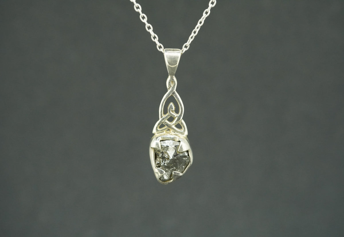 Meteorite Sterling Silver Small Celtic Pendant