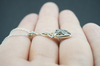 Meteorite Sterling Silver Small Celtic Pendant