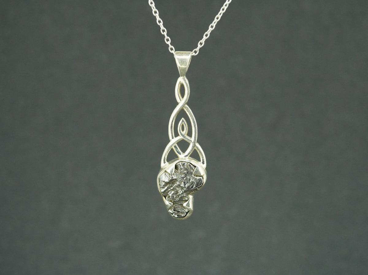 Meteorite Sterling Silver Medium Celtic Pendant