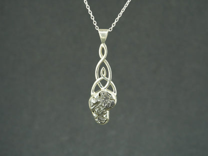 Meteorite Sterling Silver Medium Celtic Pendant