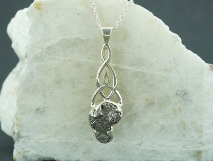 Meteorite Sterling Silver Medium Celtic Pendant