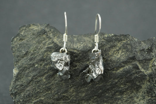 Meteorite Sterling Silver Drop Earrings
