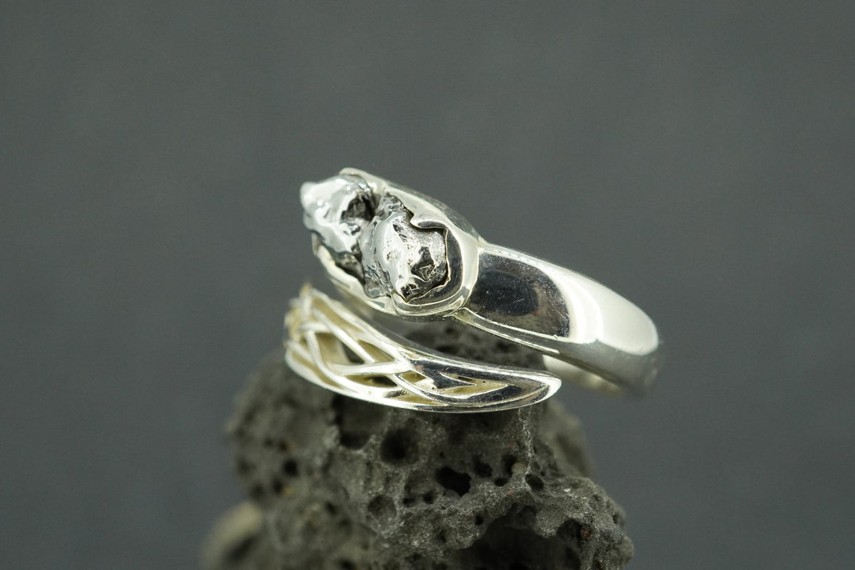 Meteorite Sterling Silver Wrap Ring