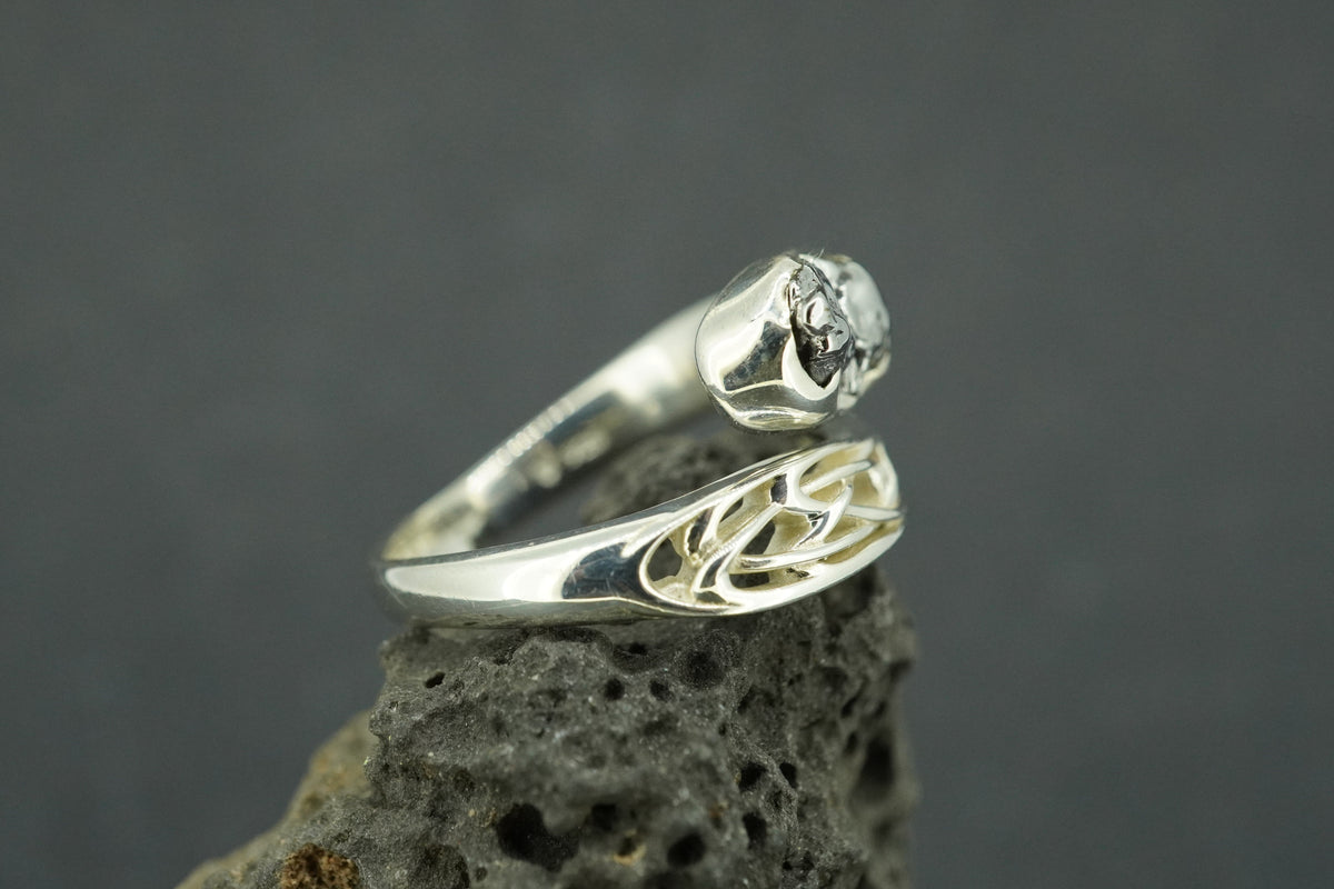 Meteorite Sterling Silver Wrap Ring