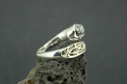 Meteorite Sterling Silver Wrap Ring