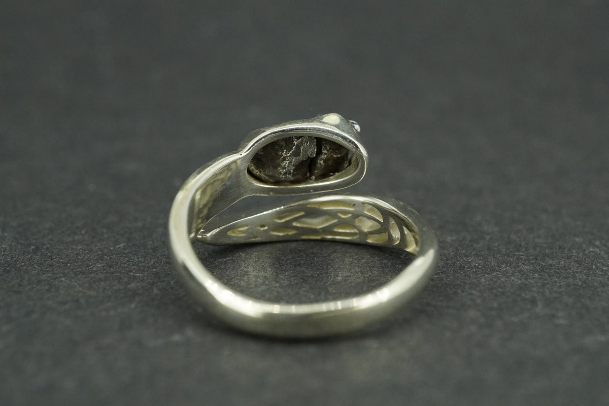 Meteorite Sterling Silver Wrap Ring
