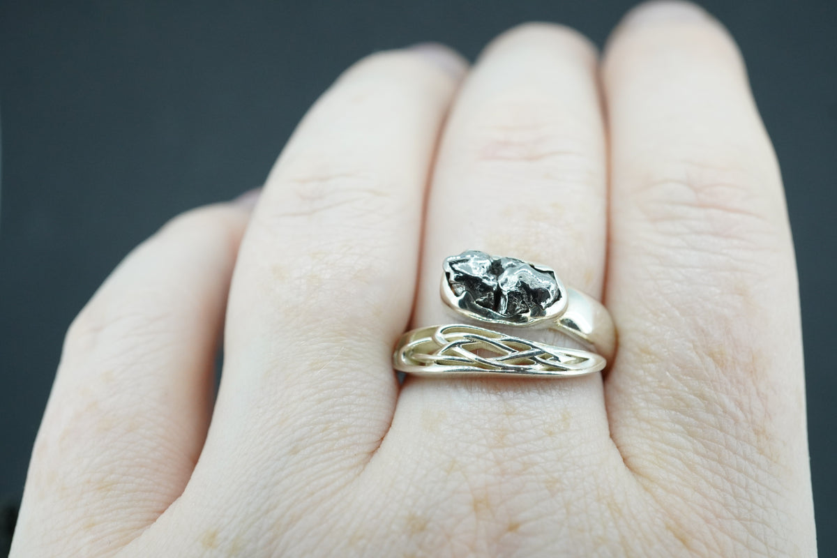 Meteorite Sterling Silver Wrap Ring