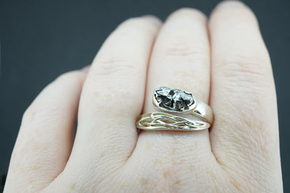 Meteorite Sterling Silver Wrap Ring