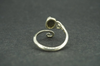 Meteorite Sterling Silver Trinity Ring