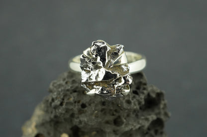 Meteorite Sterling Silver Medium Ring