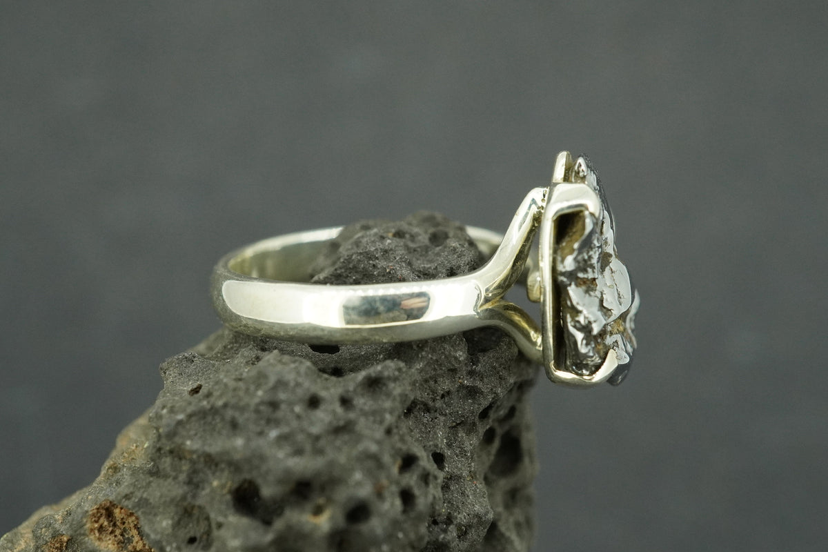 Meteorite Sterling Silver Medium Ring