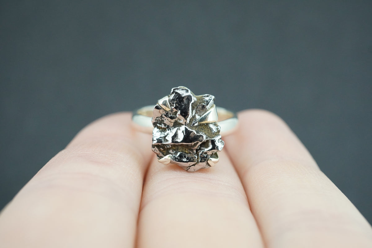 Meteorite Sterling Silver Medium Ring