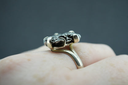 Meteorite Sterling Silver Large Ring