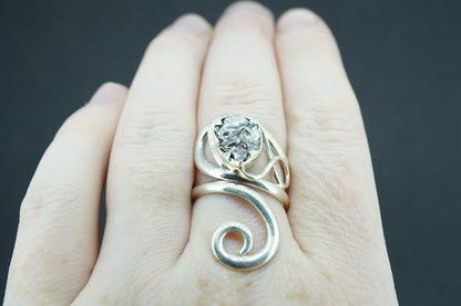Meteorite Sterling Silver Swirl Ring