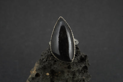 Edinburgh Castle Rock Sterling Silver Large Solitaire Ring