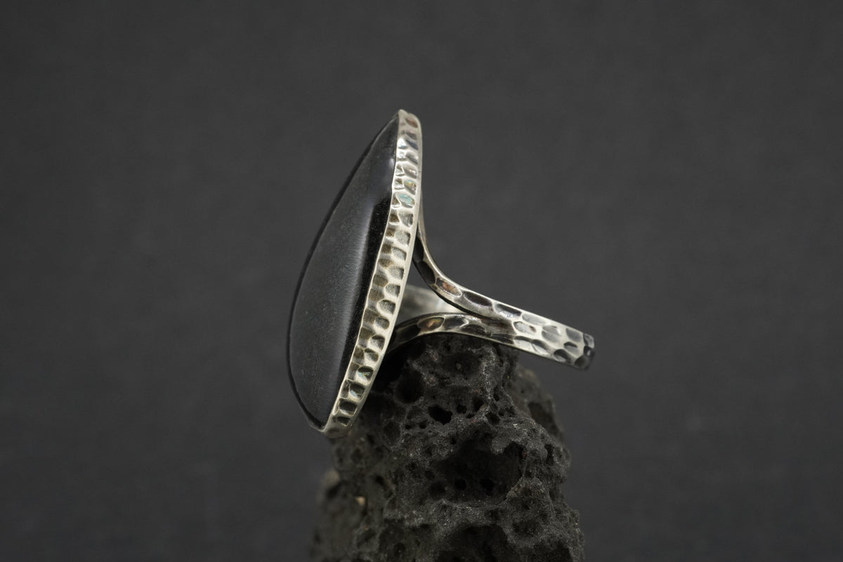 Edinburgh Castle Rock Sterling Silver Large Solitaire Ring