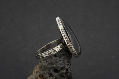 Edinburgh Castle Rock Sterling Silver Large Solitaire Ring