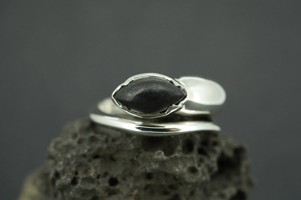 Edinburgh Castle Rock Sterling Silver Snake Ring