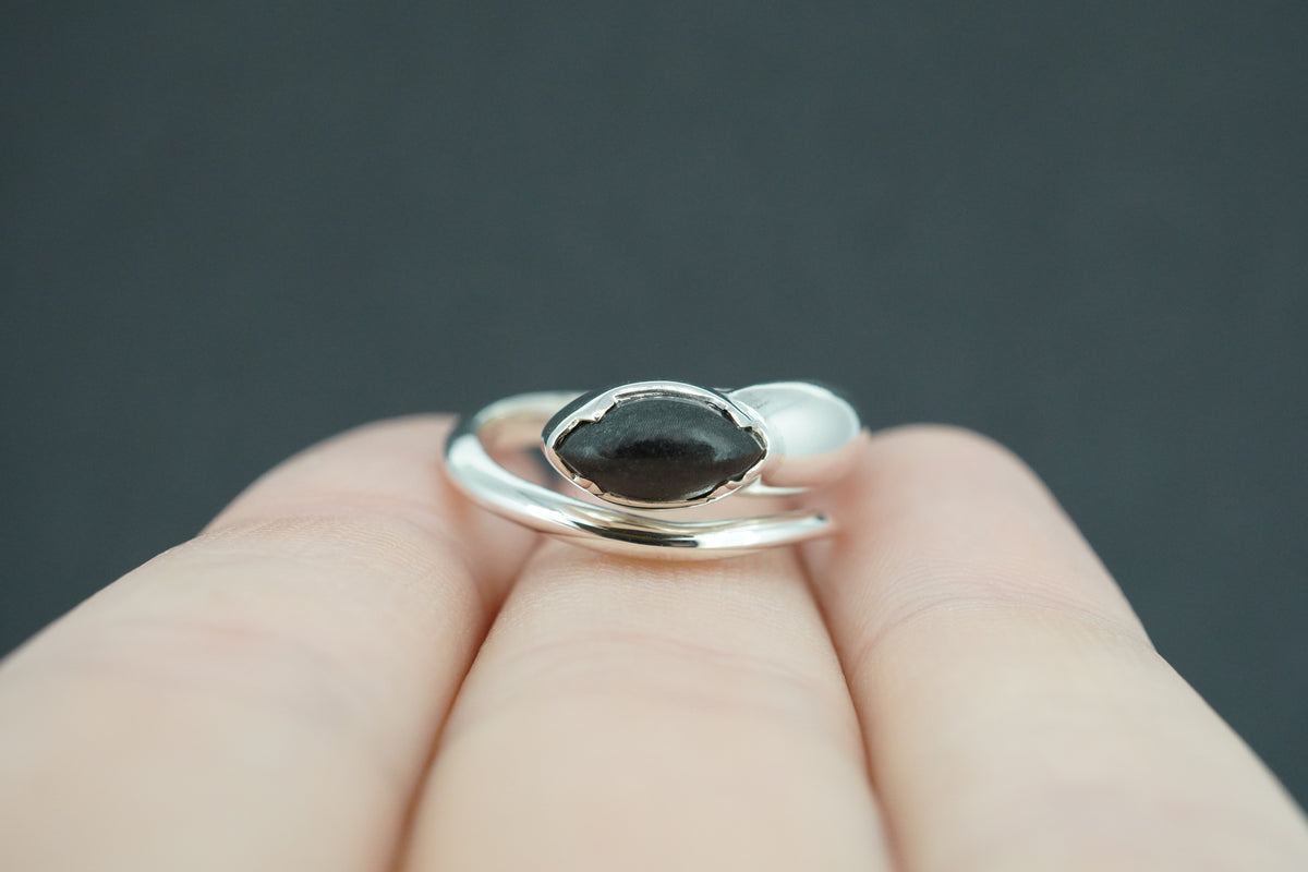 Edinburgh Castle Rock Sterling Silver Snake Ring
