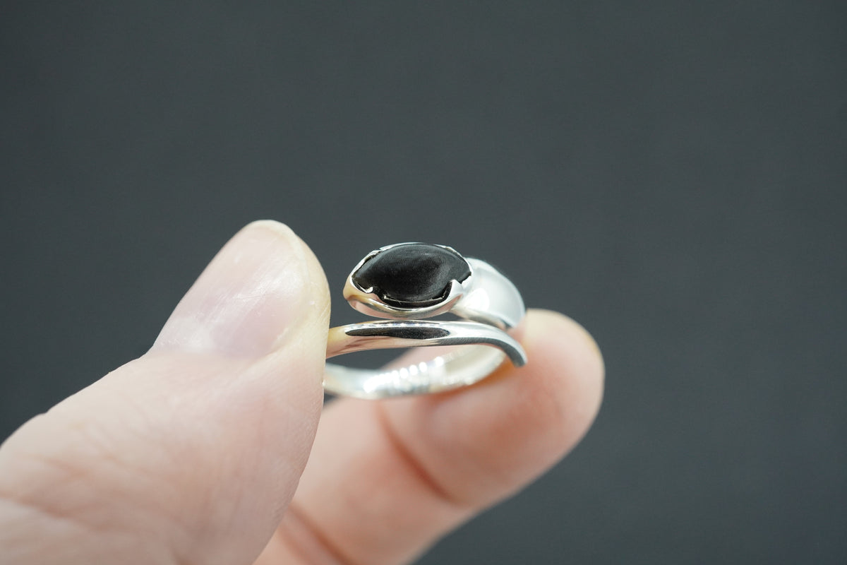 Edinburgh Castle Rock Sterling Silver Snake Ring