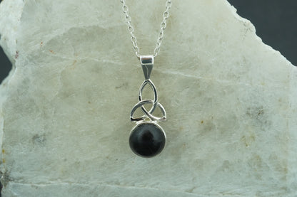 Edinburgh Castle Rock Sterling Silver Round Celtic Pendant