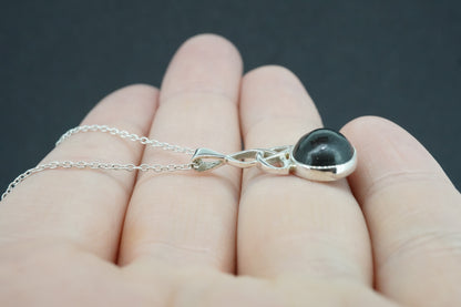 Edinburgh Castle Rock Sterling Silver Oval Celtic Pendant