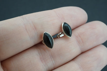 Edinburgh Castle Rock Sterling Silver Marquise Earrings