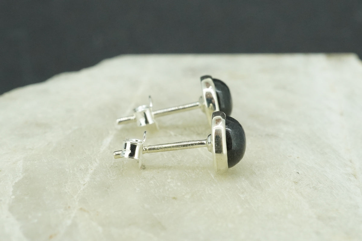 Edinburgh Castle Rock Sterling Silver Round Earrings