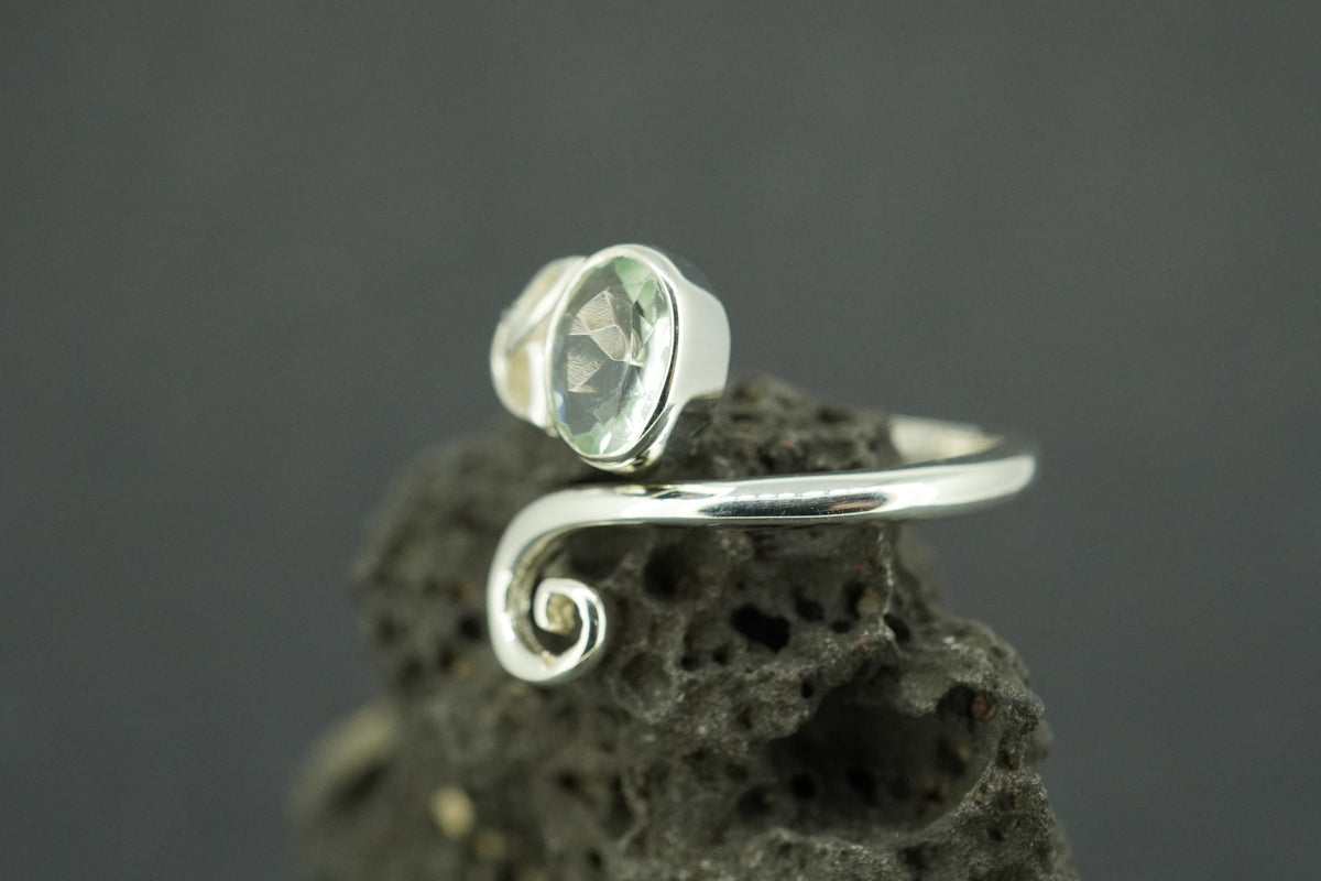 Edinburgh Sea Glass Sterling Silver Celtic Ring