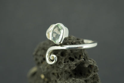 Edinburgh Sea Glass Sterling Silver Celtic Ring