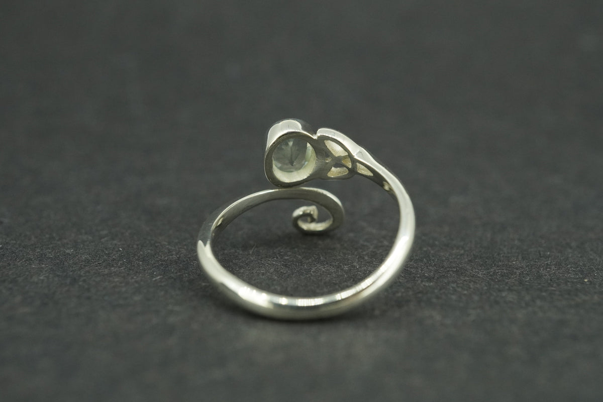 Edinburgh Sea Glass Sterling Silver Celtic Ring