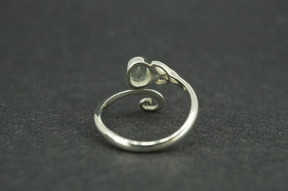Edinburgh Sea Glass Sterling Silver Celtic Ring