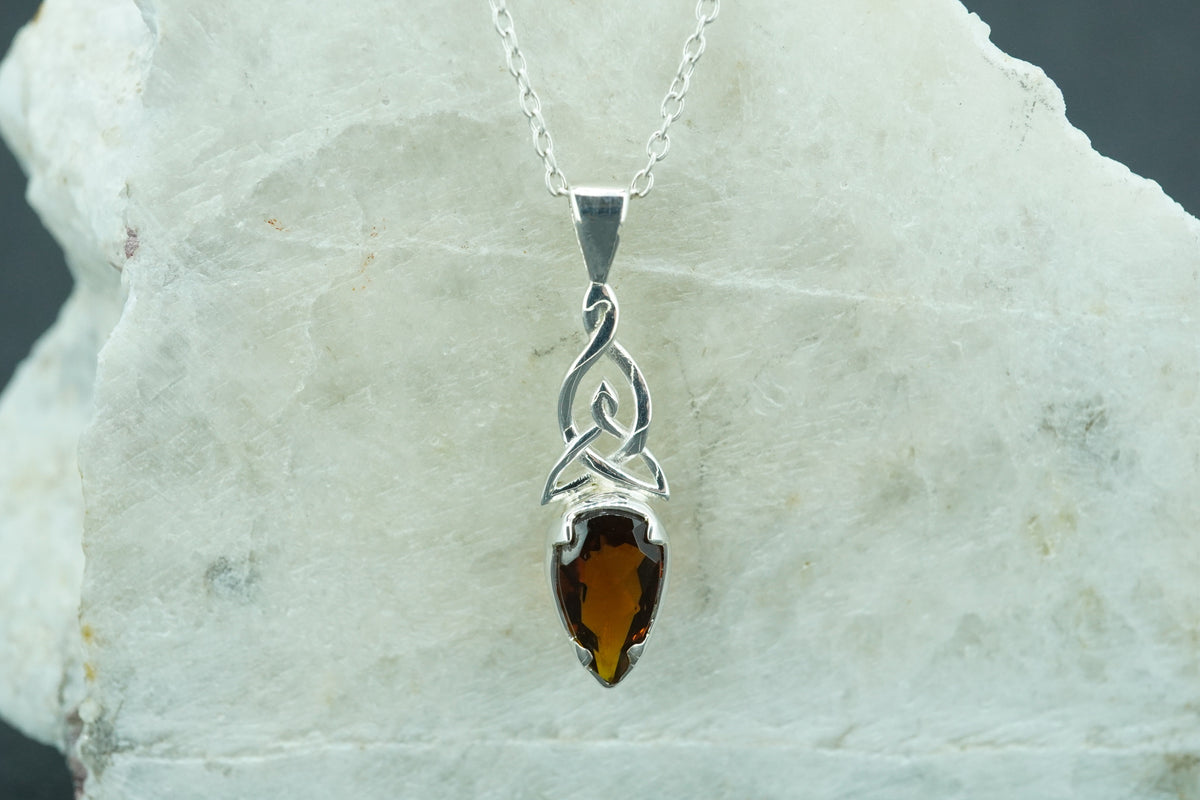 Edinburgh Sea Glass Sterling Silver Small Knot Pendant