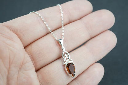 Edinburgh Sea Glass Sterling Silver Small Knot Pendant