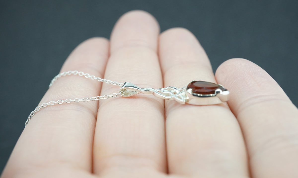 Edinburgh Sea Glass Sterling Silver Small Knot Pendant