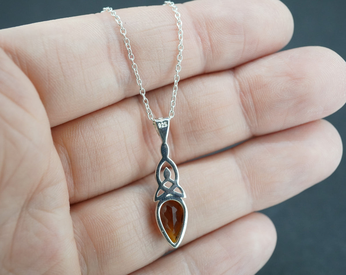 Edinburgh Sea Glass Sterling Silver Small Knot Pendant