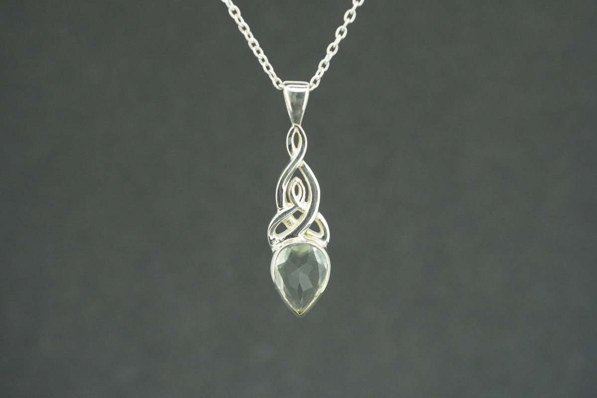 Edinburgh Sea Glass Sterling Silver Medium Knot Pendant