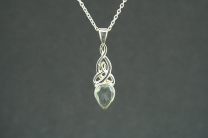 Edinburgh Sea Glass Sterling Silver Medium Knot Pendant