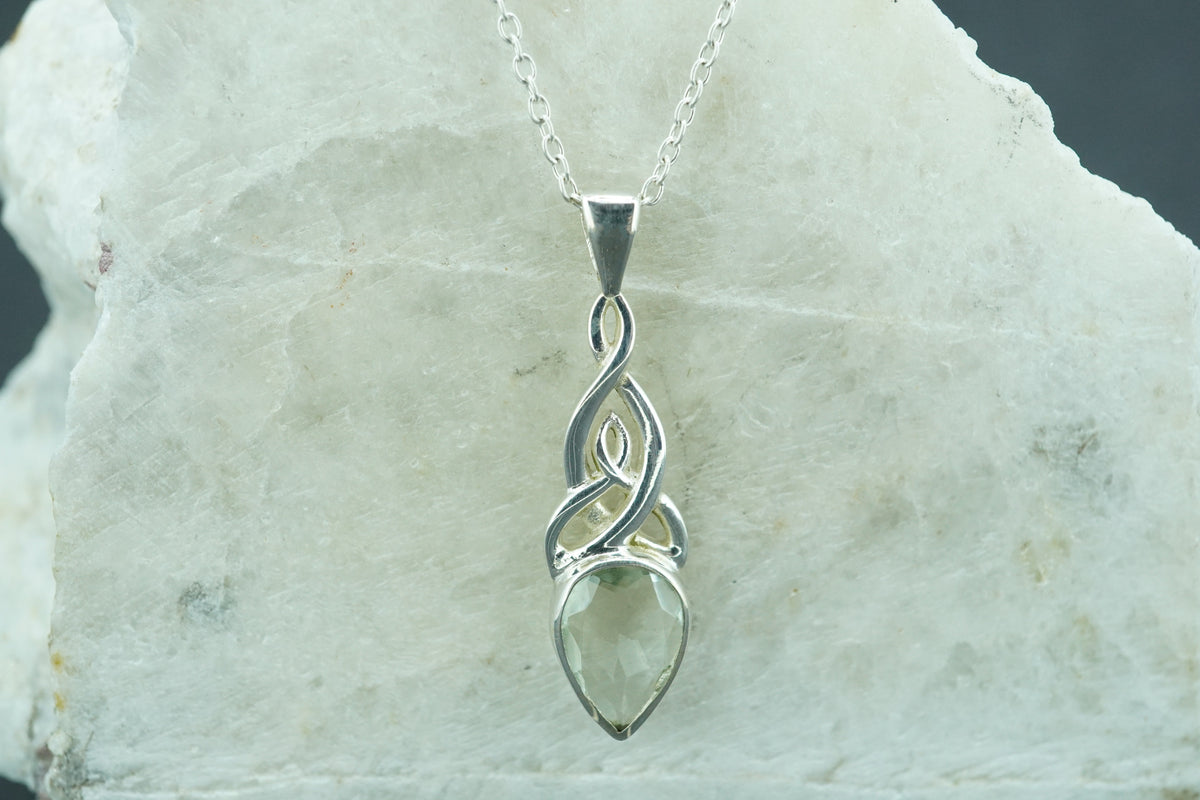 Edinburgh Sea Glass Sterling Silver Medium Knot Pendant