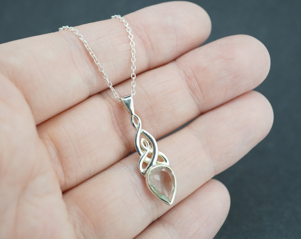 Edinburgh Sea Glass Sterling Silver Medium Knot Pendant