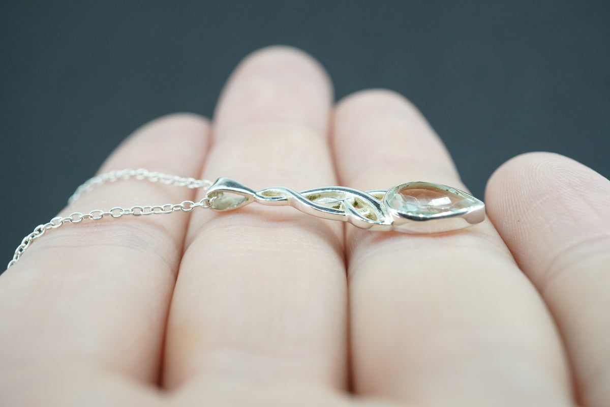 Edinburgh Sea Glass Sterling Silver Medium Knot Pendant
