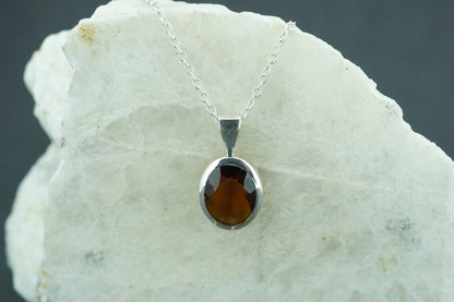 Edinburgh Sea Glass Sterling Silver Brown Pendant