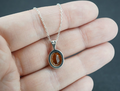 Edinburgh Sea Glass Sterling Silver Brown Pendant