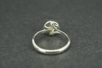 Pearl Sterling Silver Solitaire Ring