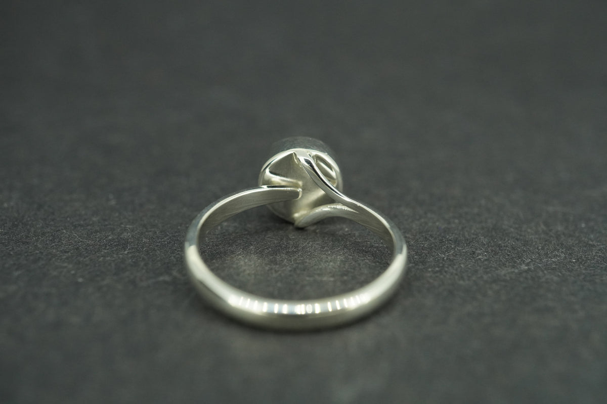 Pearl Sterling Silver Light Solitaire Ring