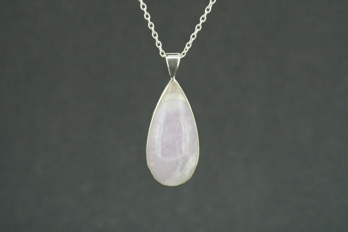 Scottish Amethyst Sterling Silver Drop Pendant